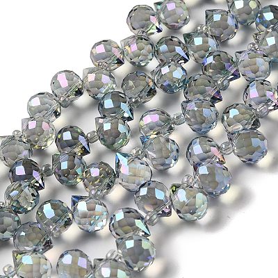 Electroplate Glass Beads Strands EGLA-D030-17U-1