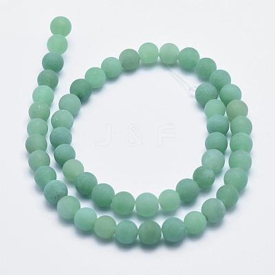 Natural Green Aventurine Beads Strands G-G748-08-8mm-1