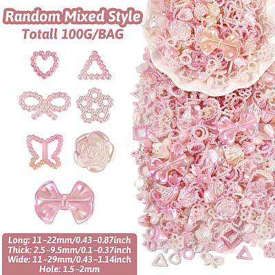 Opaque ABS Plastic Beads FIND-TAC0016-33C-1