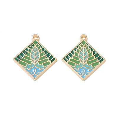 Rack Plating Alloy Enamel Pendants FIND-I038-04D-1
