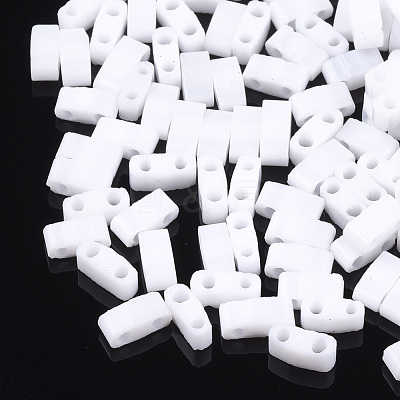 2-Hole Opaque Glass Seed Beads SEED-S023-05B-1