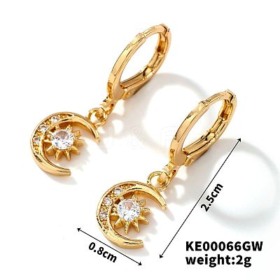 Fashionable Copper Inlaid Zircon Hoop Earrings UQ9075-6-1