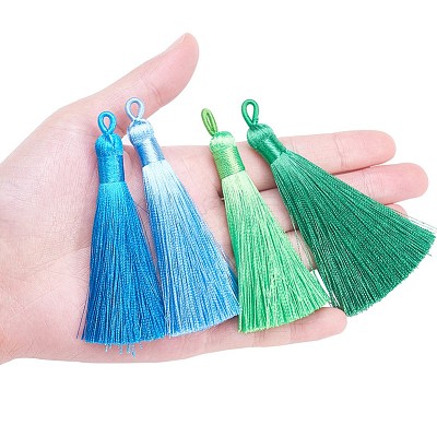 Polyester Tassel Big Pendants Decoration AJEW-S059-M-1