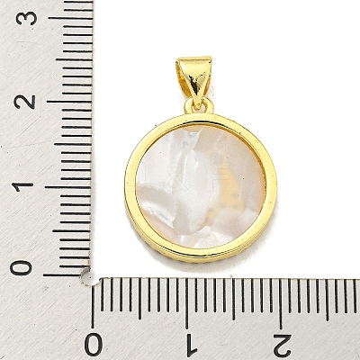 Brass Micro Pave Clear Cubic Zirconia Pendants KK-K354-04G-05-1