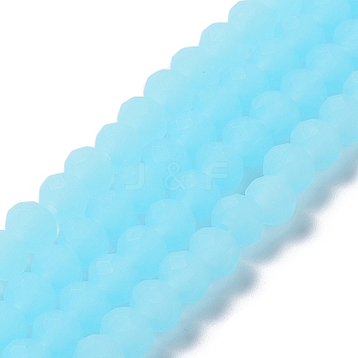 Imitation Jade Solid Color Glass Beads Strands EGLA-A034-J4mm-MD04-1