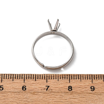 304 Stainless Steel Cuff Ring Components STAS-D372-01P-04-1