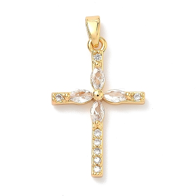 Brass Micro Pave Cubic Zirconia Pendants KK-A281-26E-G-1