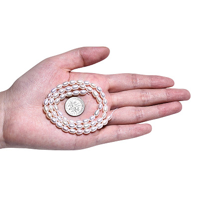 Natural Cultured Freshwater Pearl Beads Strands PEAR-N012-04H-1
