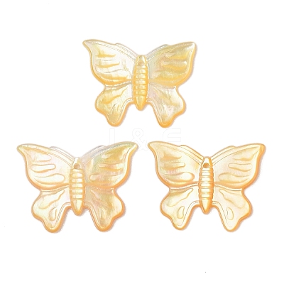 Natural Yellow Shell Carved Pendants SSHEL-C012-21-1
