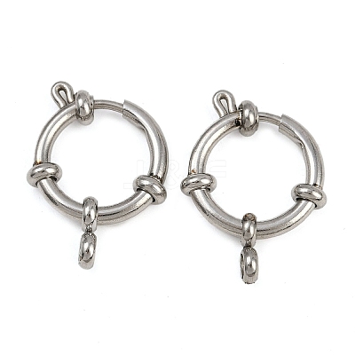 304 Stainless Steel Spring Ring Clasps STAS-B095-02P-04-1