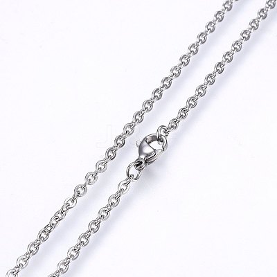 Non-Tarnish 304 Stainless Steel Cable Chains Necklaces NJEW-F226-04P-09-1