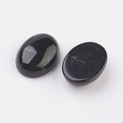 Natural Obsidian Flat Back Cabochons G-G741-30x40mm-20-1