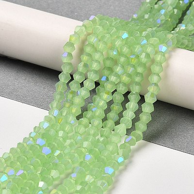 Imitation Jade Electroplate Glass Beads Strands EGLA-A039-J2mm-L01-1