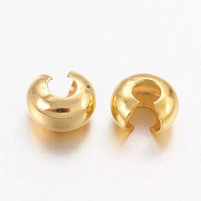 Brass Crimp Beads Covers KK-H291-NFG-NF-1