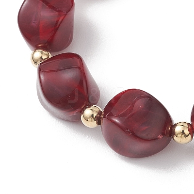 Acrylic Imitation Gemstone Beads Stretch Bracelets for Women BJEW-JB13236-02-1