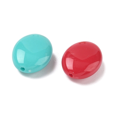 Opaque Acrylic Beads OACR-D001-01-1