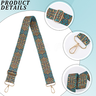1Pc Evil Eye Pattern Adjustable Nylon Bag Straps AJEW-CL0003-40-1
