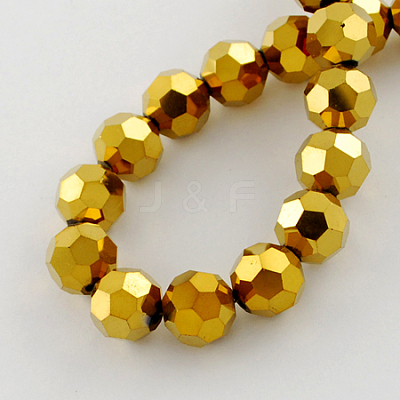 Electroplate Glass Bead Strands EGLA-R042-8mm-03-1