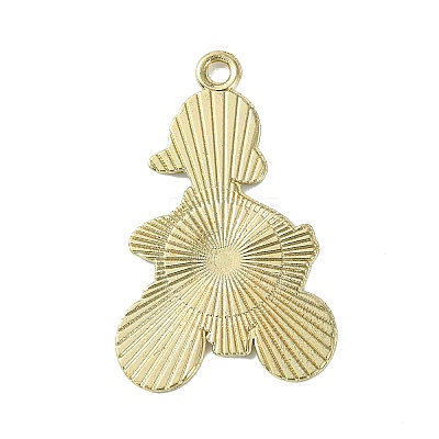 Light Gold Tone Alloy Enamel Pendants ENAM-C013-01C-1