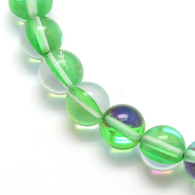 Synthetic Moonstone Beads Strands G-F143-8mm-04-1