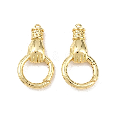 Hand Brass Spring Gate Rings KK-Z132-06G-1