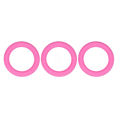 3Pcs Ring Silicone Focal Beads JX895J-01-1