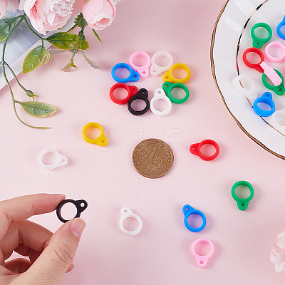 60Pcs Silicone Pendant SIL-GF0001-30-1