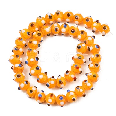 Handmade Bumpy Lampwork Beads Strands LA-CBA05D6-01-05-1