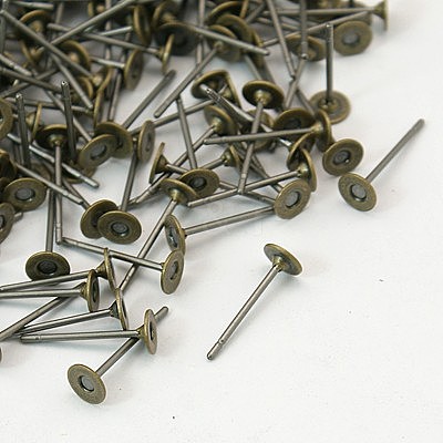 Stud Earring Settings KK-C2903-NFAB-1