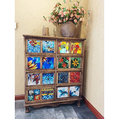 Mosaic Tiles Glass Cabochons DIY-P045-05-1