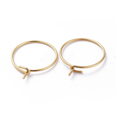 316 Surgical Stainless Steel Hoop Earring Findings STAS-J025-01H-G02-1