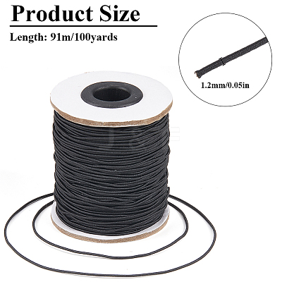 Elastic Round Jewelry Beading Cords Nylon Threads NWIR-SP0001-01C-1
