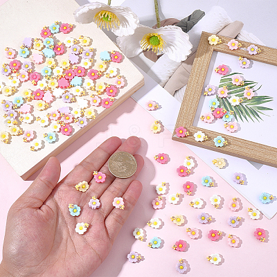 200pcs Macaron Color Opaque Resin Decoden Cabochons CRES-SC0003-27-1
