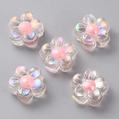 Transparent Acrylic Beads OACR-WH0032-13A-1