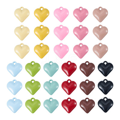 50Pcs Baking Paint Acrylic Pendants OACR-TA0004-83C-1