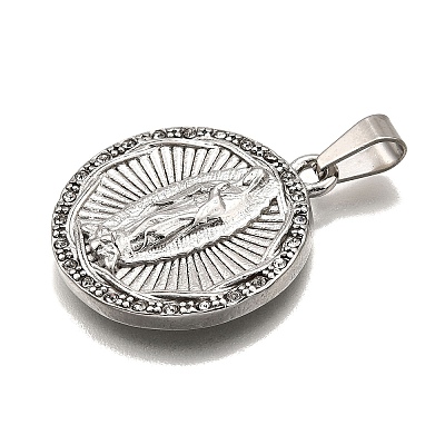 304 Stainless Steel Pendants STAS-B086-09F-P-1