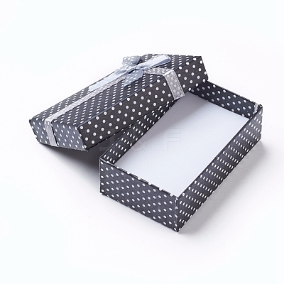 Cardboard Necklace Boxes with Bowknot and Sponge Inside CBOX-R012-4-1