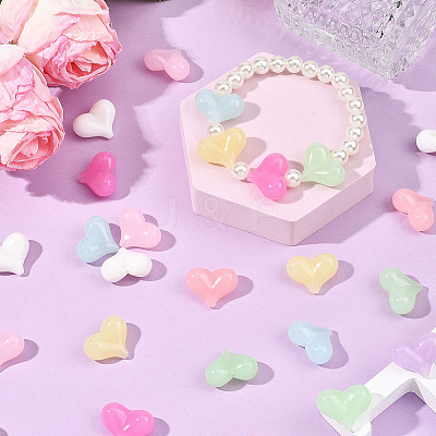 100Pcs Opaque Acrylic Beads OACR-SP0001-96-1