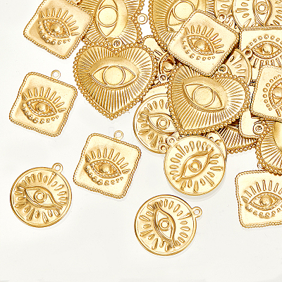 30Pcs 3 Style Brass Pendants KK-DC0001-56-1