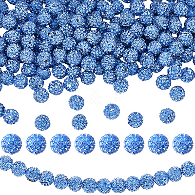 200Pcs Pave Disco Ball Beads RB-PA0001-11D-1