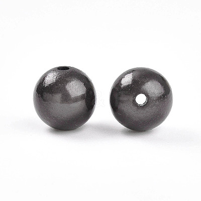Spray Painted Acrylic Beads MACR-Q154-10mm-N05-1