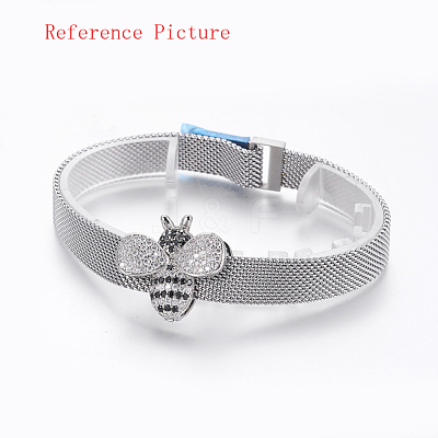 Tarnish Resistant 430 Stainless Steel Mesh Bracelet Making MAK-L021-01P-1