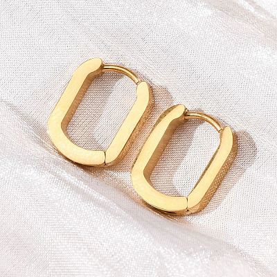 304 Stainless Steel Huggie Hoop Earrings X-STAS-H156-11B-G-1