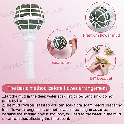 2Pcs Plastic Bridal Bouquet Holder FIND-SP0005-59-1