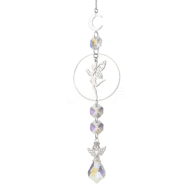 Alloy & Brass Fairy Hanging Suncatchers HJEW-JM04247-1