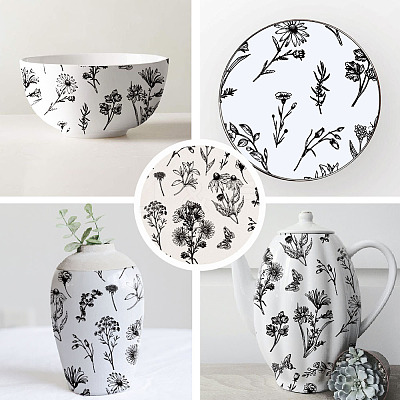 Paper Ceramic Decals DIY-WH0729-034-1