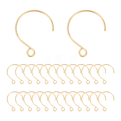 50Pcs Ion Plating(IP) 304 Stainless Steel Earring Hooks STAS-UN0058-52-1