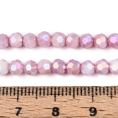 Anti-Tarnish Electroplate Glass Beads Strands EGLA-T021-4mm-15-02-1