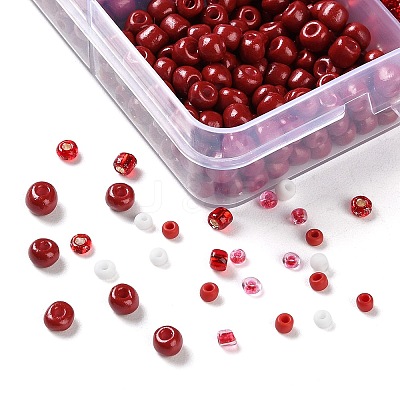 DIY 15 Grids ABS Plastic & Glass Seed Beads Jewelry Making Finding Beads Kits DIY-G119-02B-1