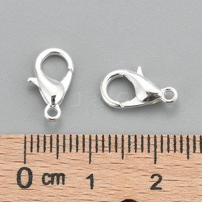 Silver Color Plated Zinc Alloy Lobster Claw Clasps X-E502Y-S-1